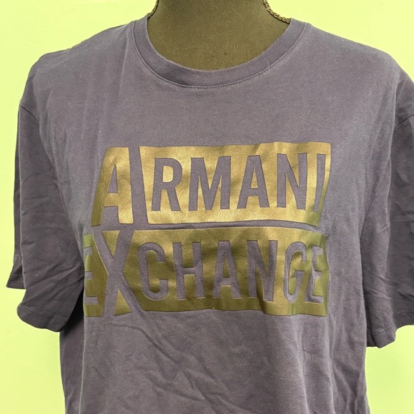 Armani Exchange t-shirt in navy with logo size L . - Picture 2 of 6